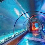 ການອອກແບບທັນສະໄຫມ acrylic aquarium tunnel ຍາວ